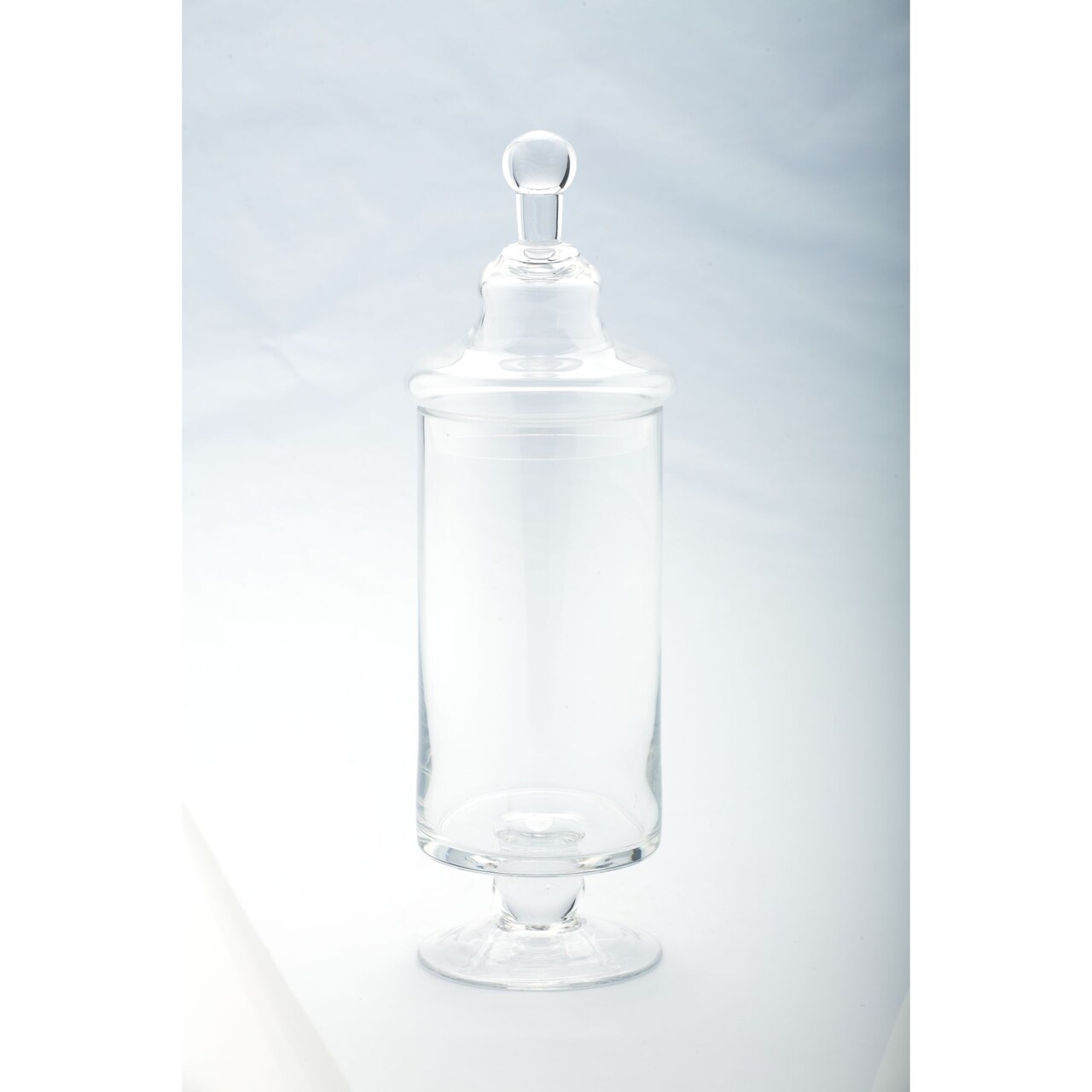 CC Home Furnishings 14" Clear Solid Glass Apothecary Jar with Lid